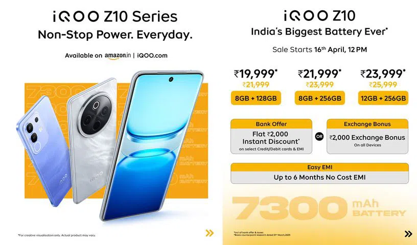 iQOO Launches Z10 5G and Z10x 5G
