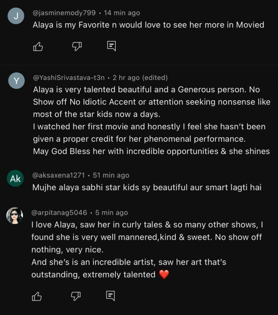 Netizens Hail Alaya F's Honest Performances in Jawaani Jaaneman and Srikanth, Fans Call Her 'Very sweet and humble personality with an excellent intellectual character' 2 Netizens Hail Alaya 1