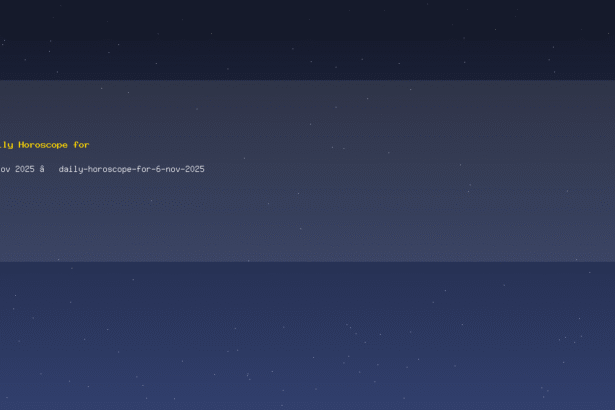 Daily Horoscope for 6 Nov 2025 — daily-horoscope-for-6-nov-2025