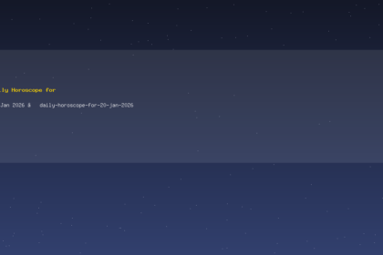 Daily Horoscope for 20 Jan 2026 — daily-horoscope-for-20-jan-2026