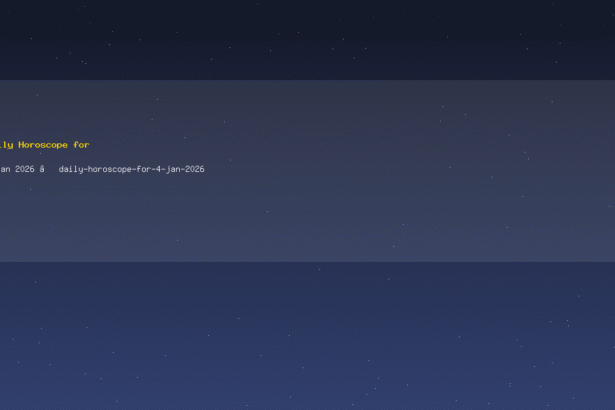 Daily Horoscope for 4 Jan 2026 — daily-horoscope-for-4-jan-2026