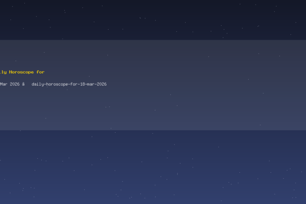 Daily Horoscope for 18 Mar 2026 — daily-horoscope-for-18-mar-2026