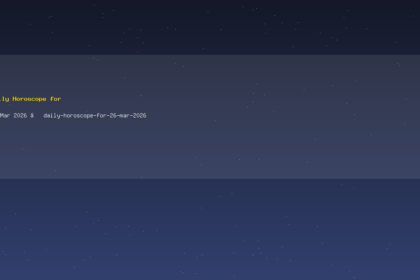 Daily Horoscope for 26 Mar 2026 — daily-horoscope-for-26-mar-2026
