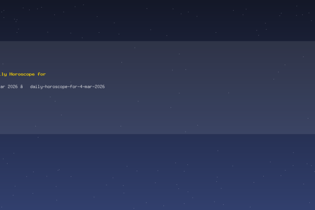 Daily Horoscope for 4 Mar 2026 — daily-horoscope-for-4-mar-2026