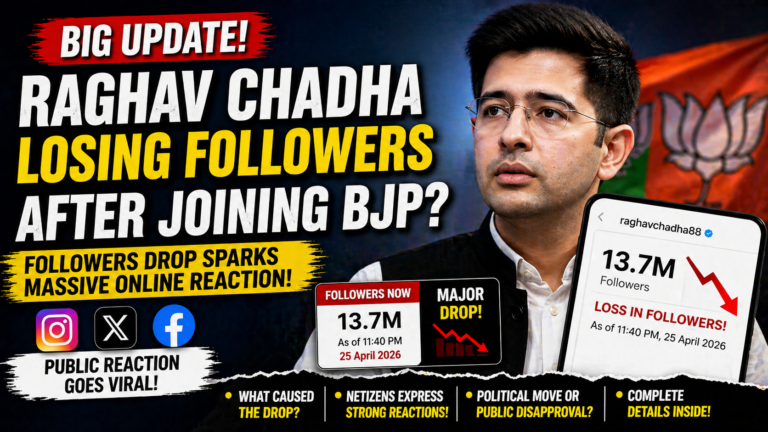 Raghav Chadha Social Media Followers Drop
