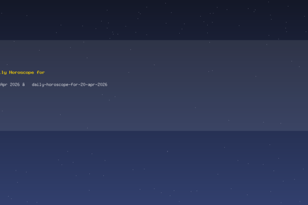 Daily Horoscope for 20 Apr 2026 — daily-horoscope-for-20-apr-2026