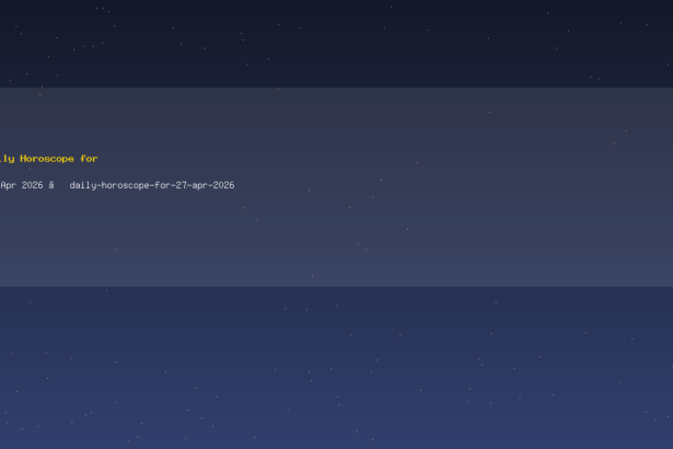 Daily Horoscope for 27 Apr 2026 — daily-horoscope-for-27-apr-2026