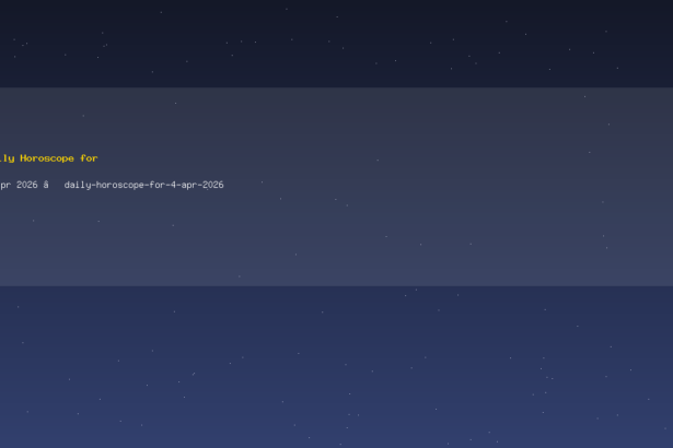 Daily Horoscope for 4 Apr 2026 — daily-horoscope-for-4-apr-2026