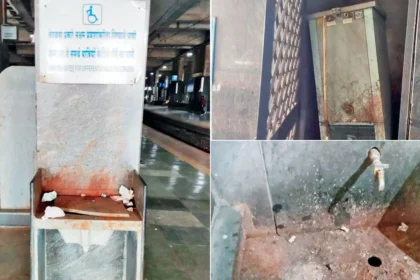 The defunct drinking water facilities at Vashi railway station