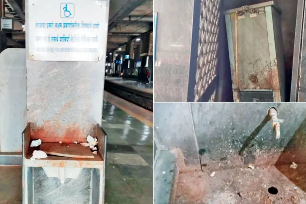 The defunct drinking water facilities at Vashi railway station